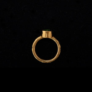 22k Gold Tourmaline Ring - Size 5.5