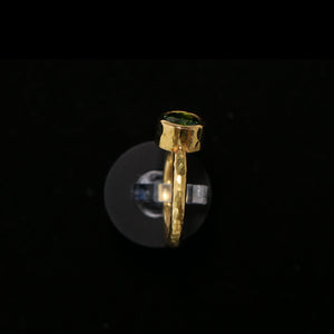 22k Gold Tourmaline Ring - Size 5.5