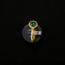 Load image into Gallery viewer, 22k Gold Tourmaline Ring - Size 5.5