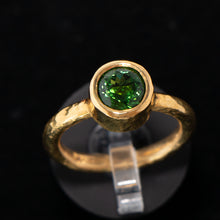 Load image into Gallery viewer, 22k Gold Tourmaline Ring - Size 5.5