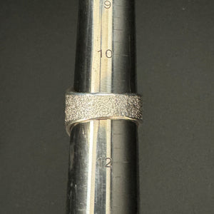 No. 8 Turquoise Saddle Ring, Tufa Cast with 18k Gold Bezel, Size 11